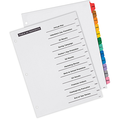 Avery Table 'N Tab Monthly Divider Set (AVE11679)