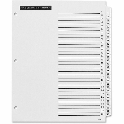 Avery Table 'N Tabs Daily Dividers (AVE11680)