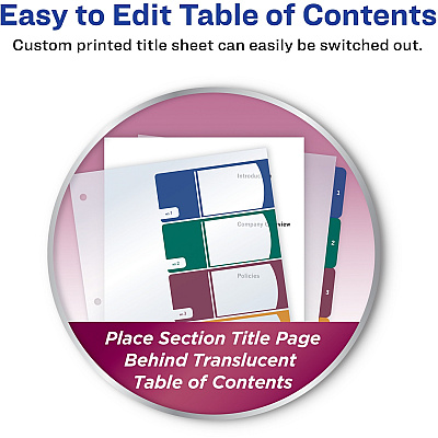Avery Ready Index Customizable TOC Binder Dividers (AVE11816)