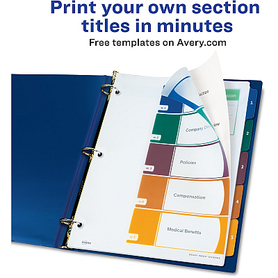 Avery Ready Index Customizable TOC Binder Dividers (AVE11816)