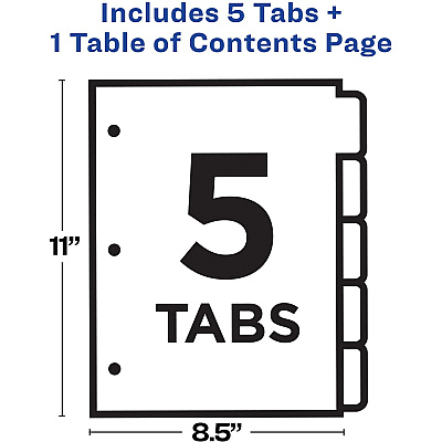 Avery Ready Index Customizable TOC Binder Dividers (AVE11816)