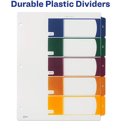Avery Ready Index Customizable TOC Binder Dividers (AVE11816)