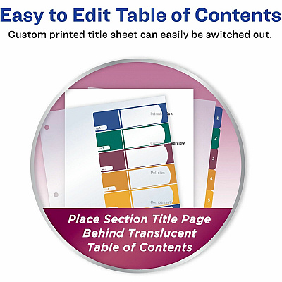 Avery Ready Index Customizable TOC Binder Dividers (AVE11817)