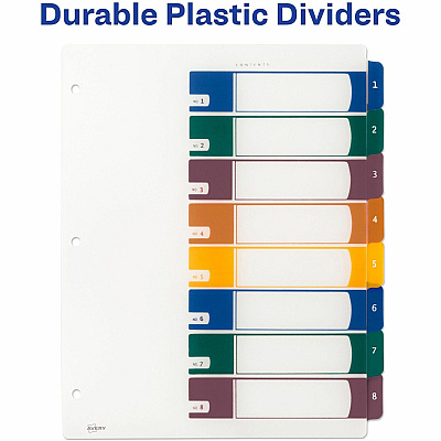 Avery Ready Index Customizable TOC Binder Dividers (AVE11817)