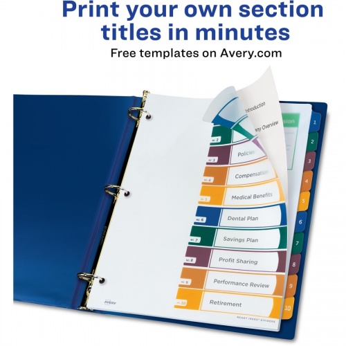 Avery Ready Index Customizable TOC Binder Dividers (11818)