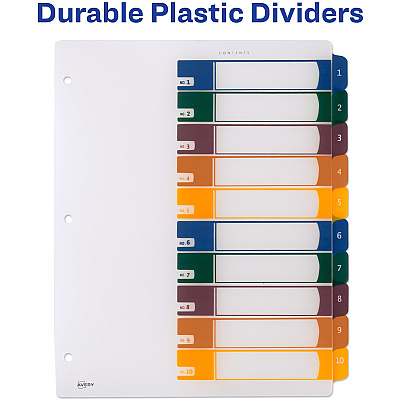 Avery Ready Index Customizable TOC Binder Dividers (AVE11818)