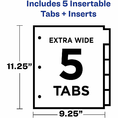 Avery Big Tab Insertable 2-Pocket Dividers (AVE11906)
