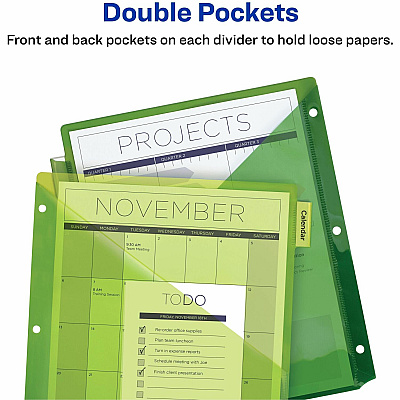 Avery Big Tab Insertable 2-Pocket Dividers (AVE11907)