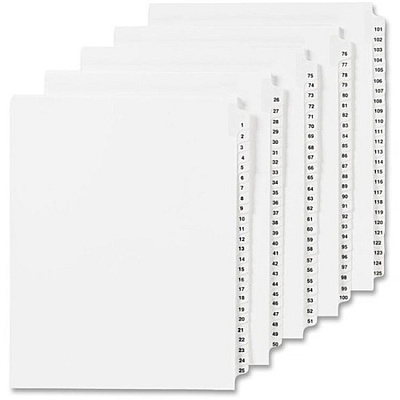 Avery Individual Legal Exhibit Dividers - Avery Style - Unpunched (AVE11914)