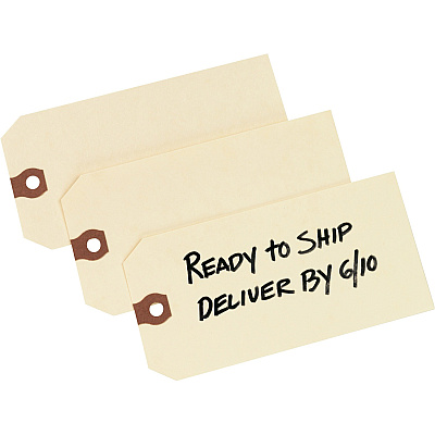 Avery Unstrung Shipping Tags, 11.5 pt. Stock, 3-3/4"x1-7/8" , 1,000 Manila Hang Tags (AVE12303)