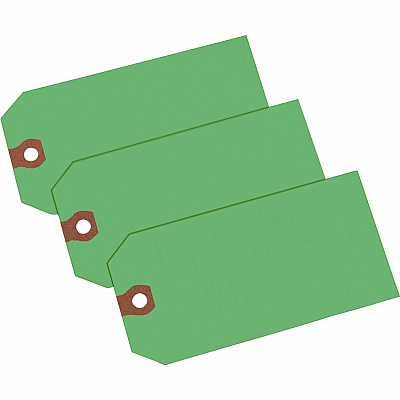 Avery Unstrung Shipping Tags, 11.5 pt. Stock, 4-3/4" x 2-3/8" , 1,000 Green Hang Tags (AVE12365)