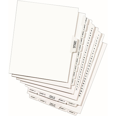 Avery Individual Bottom Tab Legal Dividers (AVE12386)