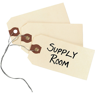 Avery Shipping Tags with Wire, 11.5 pt. Stock, 3-1/4" x 1-5/8" , 1,000 Manila Hang Tags (AVE12602)