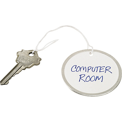 Avery 1-1/4" Metal Rim Key Tags, Strung, White, 500 Tags (AVE14313)