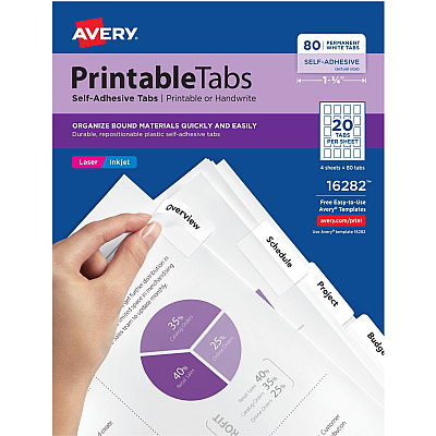 Avery Printable Repositionable Tabs (AVE16282)