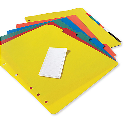 Avery Plastic Tab Dividers w/ White Labels (AVE23080)