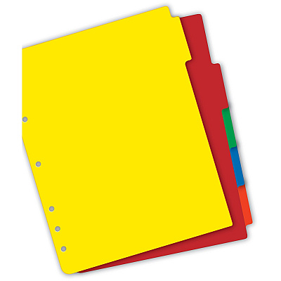Avery Plastic Tab Dividers w/ White Labels (AVE23080)