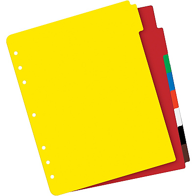 Avery Plastic Tab Dividers w/ White Labels (AVE23084)