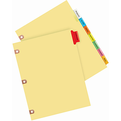 Avery Big Tab Insertable Dividers, Buff Paper, 8 Multicolor Tabs (AVE23284)