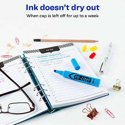 Avery Desk-Style, Fluorescent Blue, 1 Count (AVE24016)