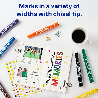 Avery Marks A Lot Permanent Markers - Large Desk-Style Size (AVE24800)