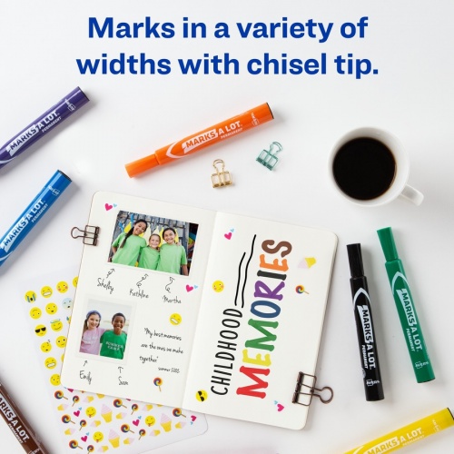 Avery Marks A Lot Permanent Markers - Large Desk-Style Size (24800)