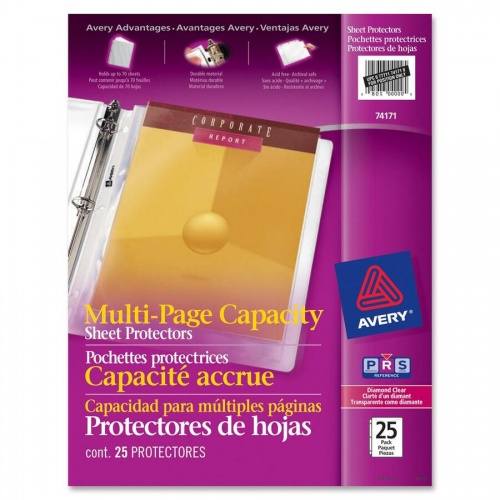 Avery Diamond Clear Multi-Page Capacity Sheet Protectors (74171)