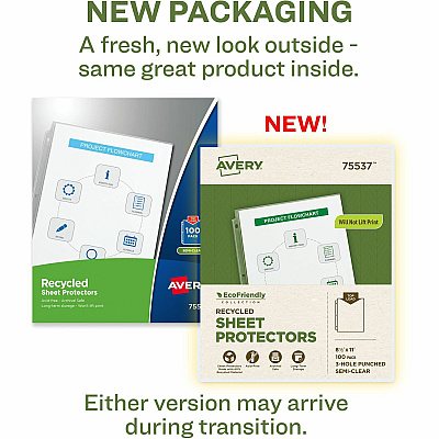 Avery EcoFriendly Economy Sheet Protectors, 100ct (AVE75537)