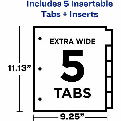 Avery Insertable 5-Tab Dividers (AVE81009)