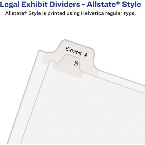 Avery Individual Legal Dividers Allstate(R) Style, Letter Size, Side Tab #98 (82296)