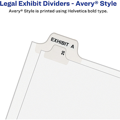 Avery Side Tab Individual Legal Dividers (AVE82471)