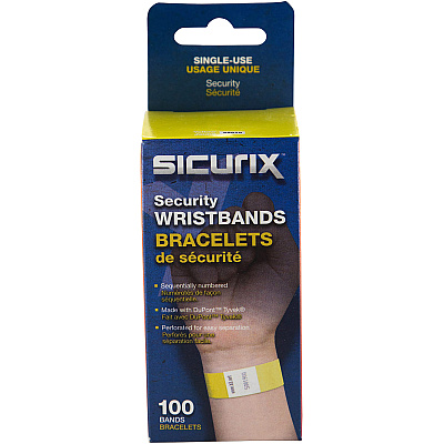 SICURIX Standard Dupont Tyvek Security Wristband (BAU85070)
