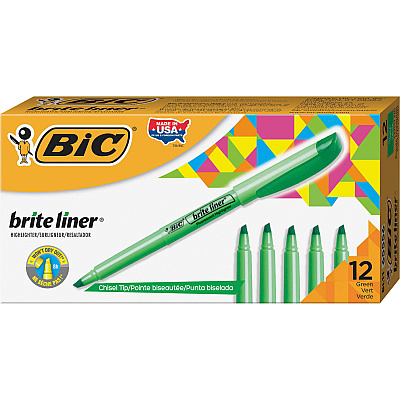BIC Brite Liner Highlighters (BICBL11GN)