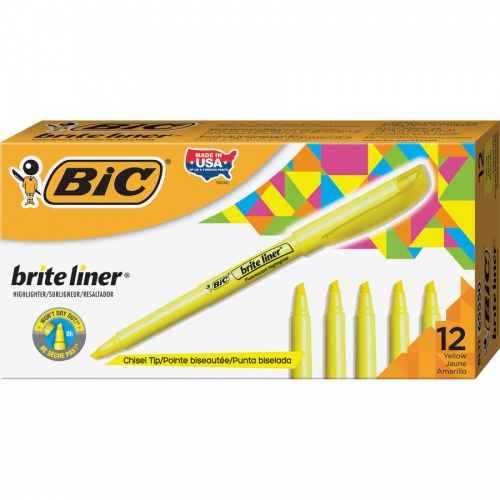 BIC Brite Liner Highlighters (BL11YW)