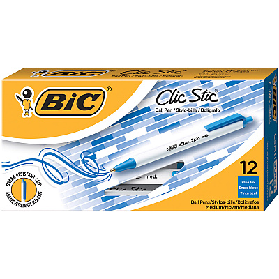 BIC Clic Stic Retractable Ballpoint Pens (BICCSM11BE)