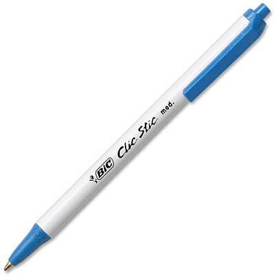 BIC Clic Stic Retractable Ballpoint Pens (BICCSM11BE)