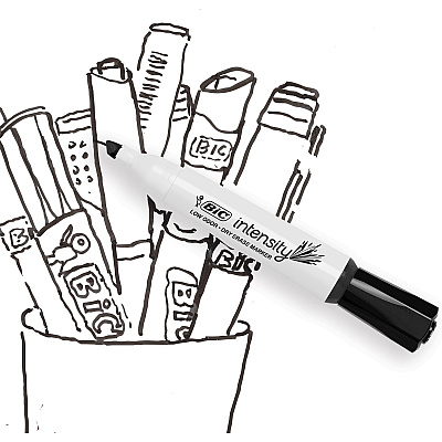 BIC Intensity Low Odor Dry Erase Markers (BICGDEM11BK)