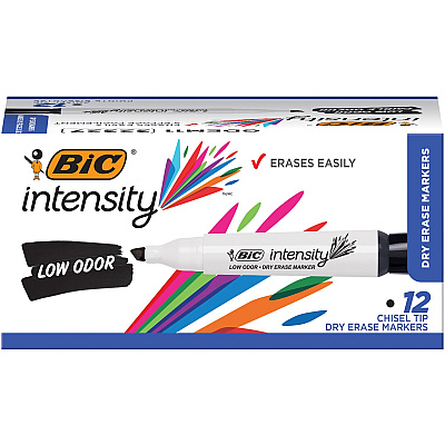 BIC Intensity Low Odor Dry Erase Markers (BICGDEM11BK)