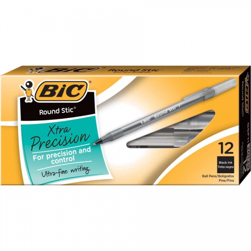 BIC Round Stic Ballpoint Pens (GSF11BK)