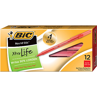 BIC Round Stic Ballpoint Pens (BICGSM11RD)