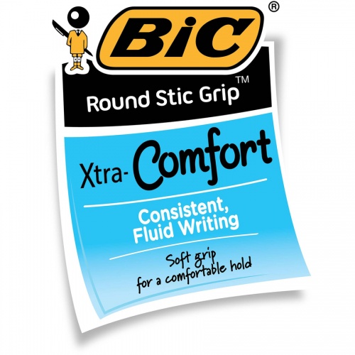 BIC Round Stic Grip Ballpoint Pen (GSMG11BE)