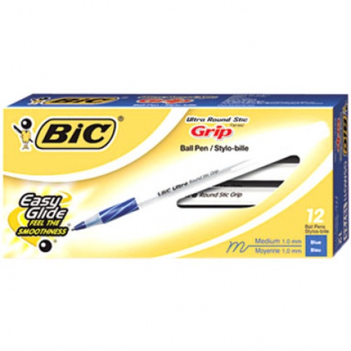 BIC Round Stic Grip Ballpoint Pen (GSMG11BE)