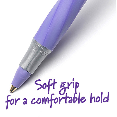 BIC Round Stic Grip Ballpoint Pen (BICGSMG11PE)