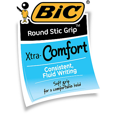 BIC Round Stic Grip Ballpoint Pen (BICGSMG11RD)
