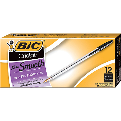BIC Classic Cristal Ballpoint Pens (BICMS11BK)