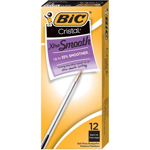 BIC Classic Cristal Ballpoint Pens (MS11BK)