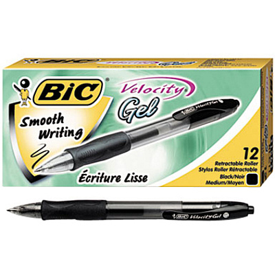 BIC Gel Retractable Pens (BICRLC11BK)