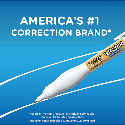 BIC Shake 'n Squeeze Correction Pen, White, 1 Pack (BICWOSQPP11)