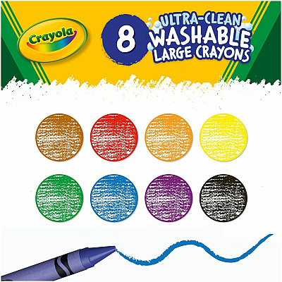Crayola Kid's 8 Count Large Washable Crayons (CYO523280)