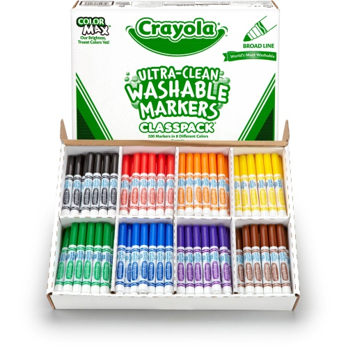 Crayola 8-Color Ultra-Clean Washable Marker Classpack (588200)